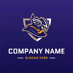 Logotipos De Esports Unique Shield and Viking logo design