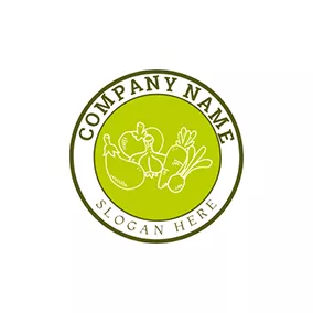 Retail & Sale Logo Various Green Vegetable Icon logo design