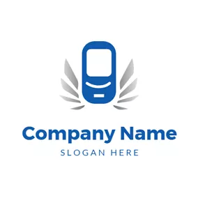 電話のロゴ Vibrate Cell Phone logo design