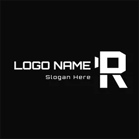 Dr Logo Video Simple Letter D R logo design