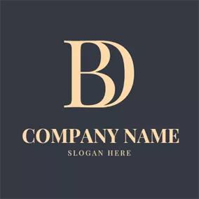 D Logo Vintage and Regular Letter B logo design