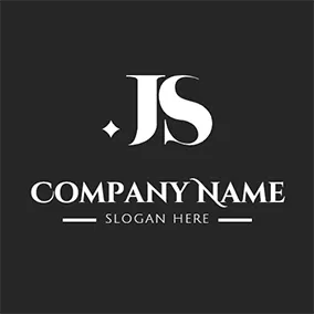 Js Logo Vintage Simple Font Letter J S logo design