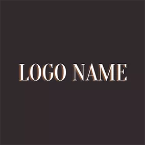 Name Logo Vintage Simple White Font Style logo design