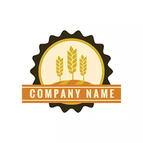 Logotipo De Trigo Vintage Style and Wheat Label logo design