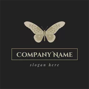 Fee Logo Visual Brown Butterfly logo design