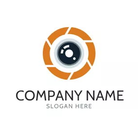 Application Logo Visual Lens and Photography logo design