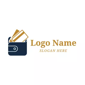 Card Logo Wallet and Credit Card logo design