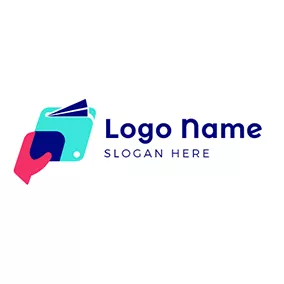 Card Logo Wallet and Hand logo design