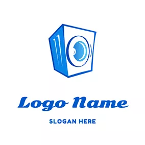 クリーナーのロゴ Washing Machine logo design
