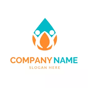 Cover Logo Water Drop and Abstract Student logo design