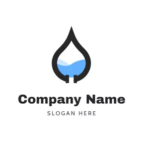 洗衣机 Logo Water Pipe and Cleaning logo design