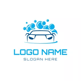 Logótipo Lavagem De Carro Water Spray and Abstract Car logo design
