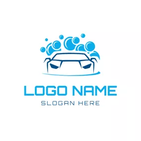 Logotipo De Limpiador Water Spray and Abstract Car logo design