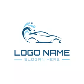 Droplet Logo Water Vacuole and Car logo design