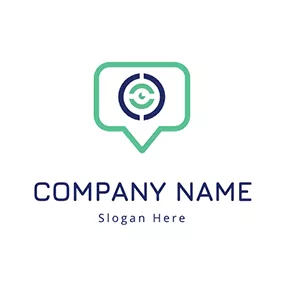 Communicate Logo Webcam Bubble Circle logo design