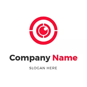 Icon Logo Webcam Circle Ball Simple logo design