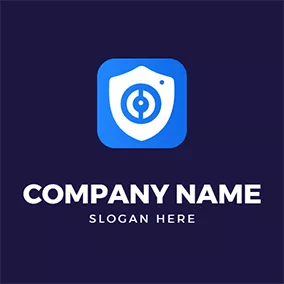 Digit Logo Webcam Square Shield logo design