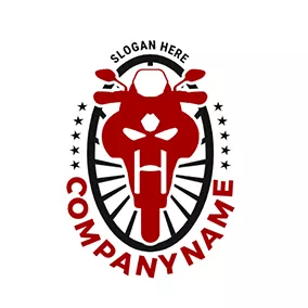 Design Logo Wheel Motorbike Gang logo design