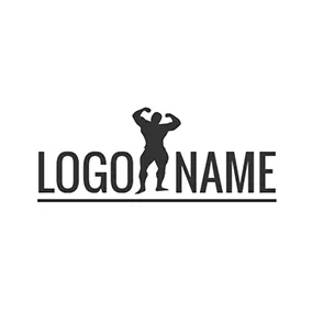 Logotipo De Lucha White and Black Boxer logo design