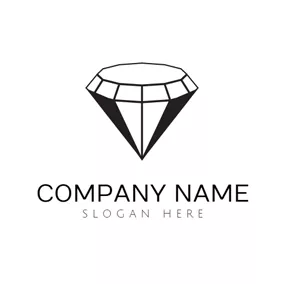 Beautiful Logo White and Black Diamond logo design