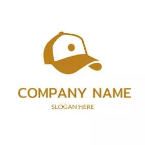 Hat Logo White and Brown Cap logo design
