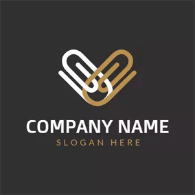 Agency Logo White and Brown Letter V logo design