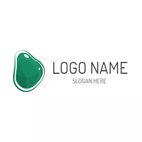エメラルドのロゴ White and Green Jade logo design