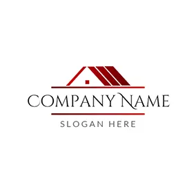 Agent Logo White and Red Building logo design