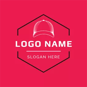 Logótipo Hexagonal White and Red Cap logo design