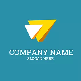 Colorful Logo White and Yellow Play Button logo design