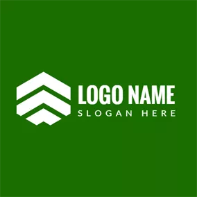 Social Media Logo White Arrow and Network logo design