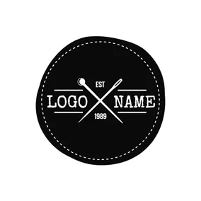 Mode & Schönheit Logo White Awl and Needle logo design