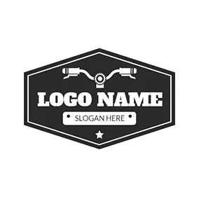 Cycle Logo White Badge and Bike Headstock logo design