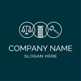 Legal Logo White Balance and Hammer logo design