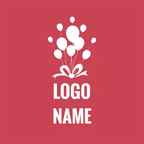 Logótipo De Arco White Balloon and Bowknot Icon logo design