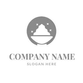 Condiment Logo White Bowl and Salt logo design