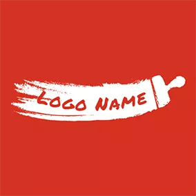 Zeichnen Logo White Brush and Paint logo design