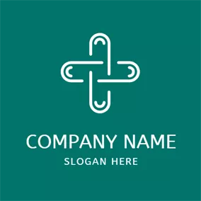 Pharmacy Logo White Capsule and Cross logo design