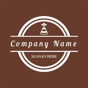 Event Logo White Circle and Brown Hat logo design