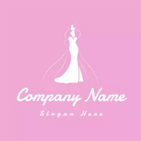 Logótipo De Moda White Dress and Clothing Brand logo design