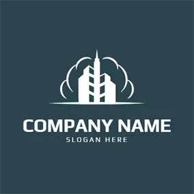 High Rise Logo White Factory and Steam logo design