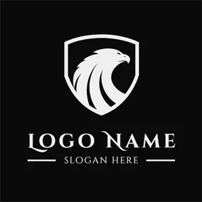 Logótipo De Animal White Falcon Badge logo design
