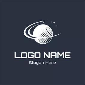 カーブのロゴ White Golf and Decoration logo design