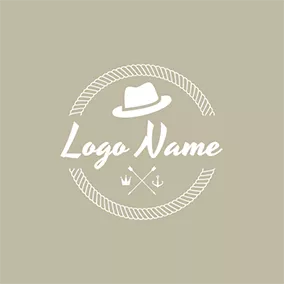 時尚達人Logo White Hat and Cross Arrow logo design
