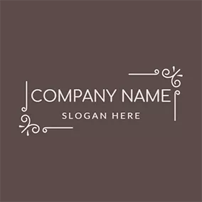 Fancy Logo White Line and Decorate logo design
