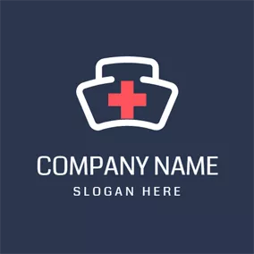 護士Logo White Medical Box logo design