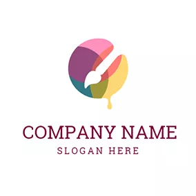 Good Logo White Paintbrush and Colorful Paint logo design