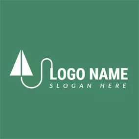 接続するロゴ White Plane and Line logo design