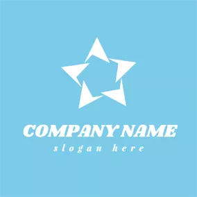 Blue Logo White Regular Star logo design