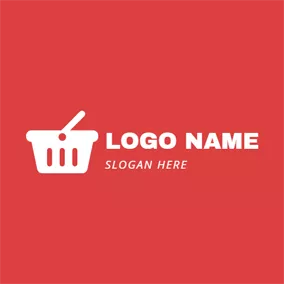 Logótipo Comercial White Shopping Basket and Ecommerce logo design